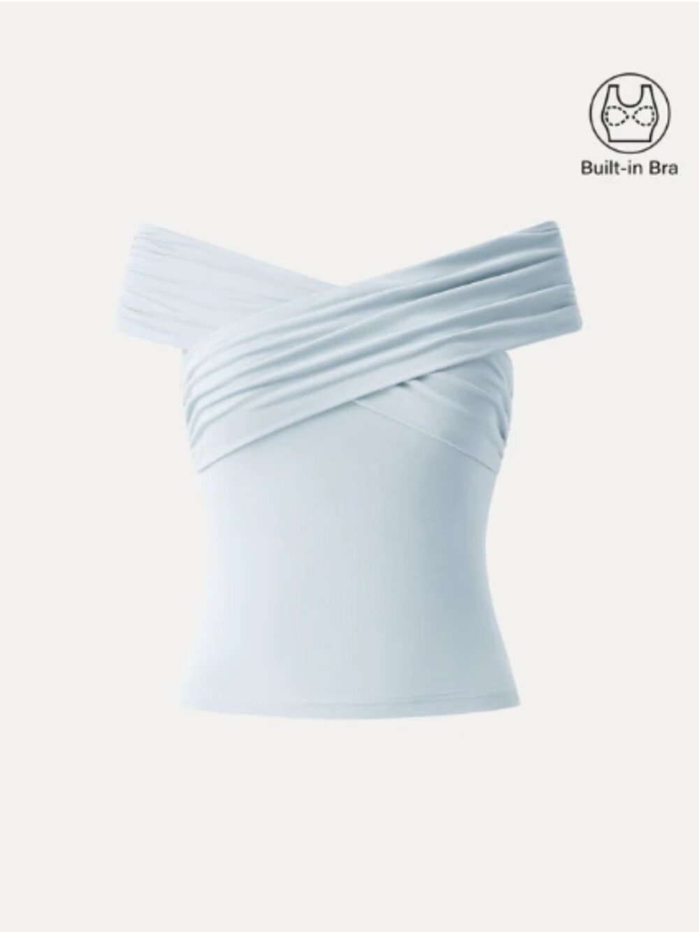 Criss Cross Off Shoulder New Airy Bra Top - Picture 2 of 2